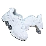 JTKDL Rollschuh Roller Skates Lauflernschuhe, Sneakers, 2in1 Mehrzweckschuhe Schuhe Mit...