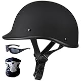 Deutscher Motorrad-Halbhelm, offener Helm mit Sonnenblende, sicherer Schutzhelm,...