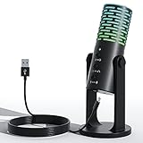 Allwin USB Gaming Mikrofon, PC Kondensator Mikrofon Podcast Mic Standalone Mit...