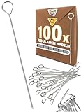 Menz Rouladennadeln - Rouladennadeln Edelstahl rostfrei 100 Stück im SET, 10 cm lange...