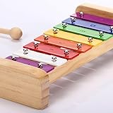 SCHMETTERLINE | Harmonisches Xylophon für Kinder aus Holz mit Notenheft | Glockenspiel...