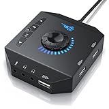 CSL - USB Soundkarte extern - Soundkarte mit Lautstärkeregelung USB Hub - Anschluss für...