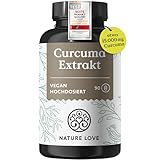 NATURE LOVE® Curcuma Extrakt 15000mg - 90 Kurkuma Kapseln - hochdosiert 95% Curcumin pro...