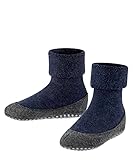 FALKE Unisex Kinder Hausschuhe Cosyshoe, Wolle, 1 Paar, Blau (Dark Blue 6680), 25-26