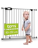 BOMI Schutzgitter Treppe 63-251 | Ohne Bohren | 90° Stop | Schließt automatisch |...