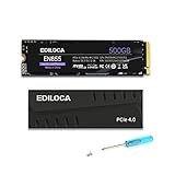 Ediloca EN855 500 GB Interne SSD mit Heatsink PCIe Gen4, NVMe M.2 2280, bis zu 7400 MB/s...