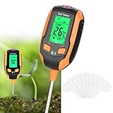 Yemetey Feuchtigkeitsmessgerät Pflanzen, 4 in 1 Bodentester Moisture Meter mit...