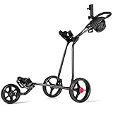 COSTWAY Golftrolley, Golftrolley 3 Rad Klappbar, Golf Trolley, Golfwagen Klappbar, Golf...