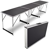 Raburg Multi-Tisch-Set OLLI, 3-teilig, stabiles Alu-Profil, 4-Fach höhenverstellbar,...