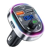 Bluetooth 5.3 FM Transmitter, SONRU Bluetooth Auto Radio Adapter, Metall PD 30W & QC3.0...