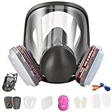 Wiederverwendbare Vollgesichts-Atemschutzmaske, 6800 Gasmaske mit Filtern 6001 & 2091,...