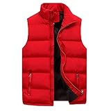 BFYSFBAIG Herren-Gilets leicht mit Taschen,Winter warme Mantelweste modische Weste mit...