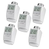 Homematic IP Smart Home Heizkörperthermostat 5er-Set, digitaler Thermostat Heizung,...