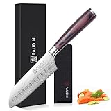 PAUDIN Santokumesser 13 cm, Ultrascharfes Küchenmesser aus Hochkohlenstoff-Edelstahl,...