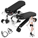 iondelce Mini Stepper für Zuhause 150kg,Up-Down Swing Stepper mit Power Ropes,2 in 1...