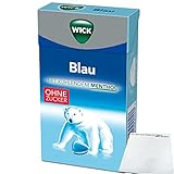 Wick Blau Menthol Halsbonbon ohne Zucker 1er Pack (1x46g Packung) + usy Block