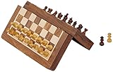 Schachspiel Ultimatives 17.78x17.78 cm Klassisches Holz Reise Schach mit Magnet Staunton...