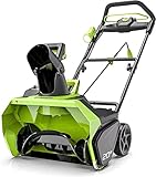 Greenworks GD40ST Einstufige Akku Schneefräse mit bürstenlosem Motor, 51 cm Räumweg, 30...