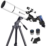 Teleskope für Erwachsene Astronomie, 80mm Aperture 600mm Refraktor Teleskop für Kinder,...