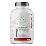 CYB | Power Magnesium - Magnesium Tabletten Hochdosiert 400mg | 365 Tabletten 1 Jahres...