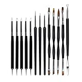 Booso 13X / Set Nail Art Pinsel Gel UV Nail Painting Blumenziehstifte Multifunktionaler...