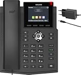 GEQUDIO IP Telefon GX3+ Set mit Netzteil Adapter - SIP VoIP - Fritzbox, Telekom kompatibel...