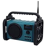 Soundmaster DAB80 Baustellenradio mit Akku Outdoorradio DAB+ UKW Bluetooth Boombox IP44...