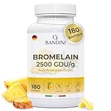 Bandini® Bromelain Strong | 180 magensaftresistente Kapseln | 1000 mg – 2500 GDU pro...
