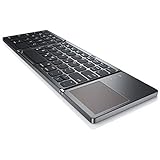 CSL - Bluetooth Tastatur klappbar mit Touchpad für PC Smartphone oder Tablet - faltbares...