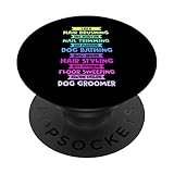 Lustiger Hundefriseur, Hundefriseur-Furologe Haustierliebhab PopSockets mit austauschbarem...