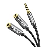 UGREEN Y Adapter Klinke 3.5 mm 2 Kopfhörer Adapter 20cm Y Kabel mit Vergoldeter Kontakte...