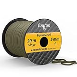 fuxton Gummiseil 5 mm 20 m Olive, elastisch (Expanderseil, Gummiband, Gummischnur,...