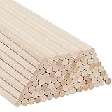 Belle Vous Holzstäbchen zum Basteln aus Naturholz (100 Stk) - Runde Holzstäbchen 30 cm -...