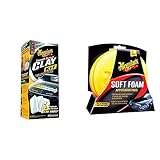 Meguiar's G191700EU Smooth Surface Clay Kit, Reinigungsknete im Set & X3070 Soft Foam...