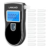 LAMJAD Alkoholtester, Professioneller Alkoholtester mit blauem Hintergrundbeleuchtung...