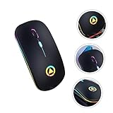 Gadpiparty 1Stück Kabellose RGB Stummschaltmaus Wiederaufladbare Ergonomische mit...