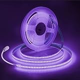 ALITOVE 12V COB LED Streifen 5M Lila LED Strip 252LEDs/m 8mm Breit Nicht Wasserdicht IP30...