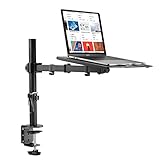 suptek Monitor Arm mit Laptop Halterung Volleinstellbar für 13'-27' Bildschirme...