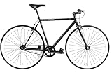 Aanlun Fixie Bike Fixed Gear Fahrrad Single Speed ​​Hi-Ten Stahl Schwarz Rahmen 10Kg...