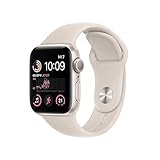 Apple Watch SE (2. Generation) (GPS, 40mm) Smartwatch - Aluminiumgehäuse Polarstern,...