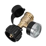 GALPADA Tankadapter mit Füllstandsanzeige Einsetzbar für Gasflaschen Grill und Camping...