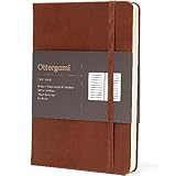 Ottergami Notizbuch A5 Liniert| Luxuriöses-Veganes-Leder Notizbuch/Tagebuch | 150 g/m²...