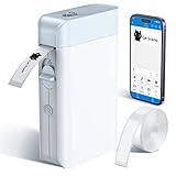 Etikettendrucker, Bluetooth Etikettiergerät Mini Beschriftungsgerät Selbstklebend, Label...