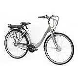 TRETWERK - 28 Zoll E-Bike Damen Pedelec - Cloud grau - E-Citybike Damenfahrrad mit 7 Gang...