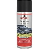 NIGRIN Lackspray, 400 ml, mattschwarzer Autolack, schützt Felgen und Karosserie vor Rost,...