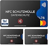 TÜV geprüfte NFC Schutzhülle (3 Stück) aus Kunststoff für Kreditkarte Personalausweis...