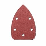 HOTCKB 40 Stück Delta Schleifpapi 90 x 140 mm Klett Schleifdreiecke 5 Loch Schleifpads...
