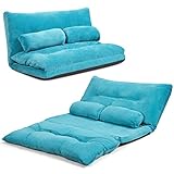 RELAX4LIFE Bodensofa Klappbar, Schlafsofa inkl. 2 Kissen, 3 in 1 Schlafsessel mit 6-stufig...