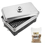 Zite Fishing Tisch-Räucherofen Smoker mit Thermometer – Fisch & Mehr Grillen und...