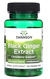 Swanson Black Ginger Extract, 100mg - 30 vcaps, Natürliches Ingwerextrakt für Vitalität...